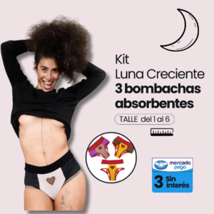 Kit Luna Creciente 3 Bombachas Absorbentes